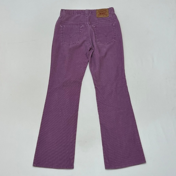 Vintage Levi’s 517 Purple Corduroy Boot Cut Pants Slim Fit Mid Rise Jeans Sz 7 - Picture 2 of 8